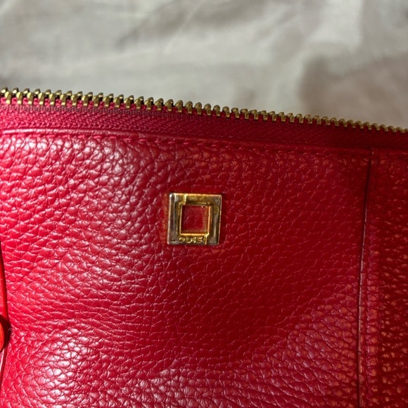 Lodis Olivia Red Italian Leather Wristlet Wallet Combo. NWOT - Picture 3 of 12